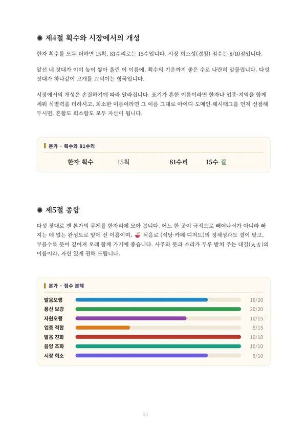 개인·법인 상호작명 풀이책 견본 7